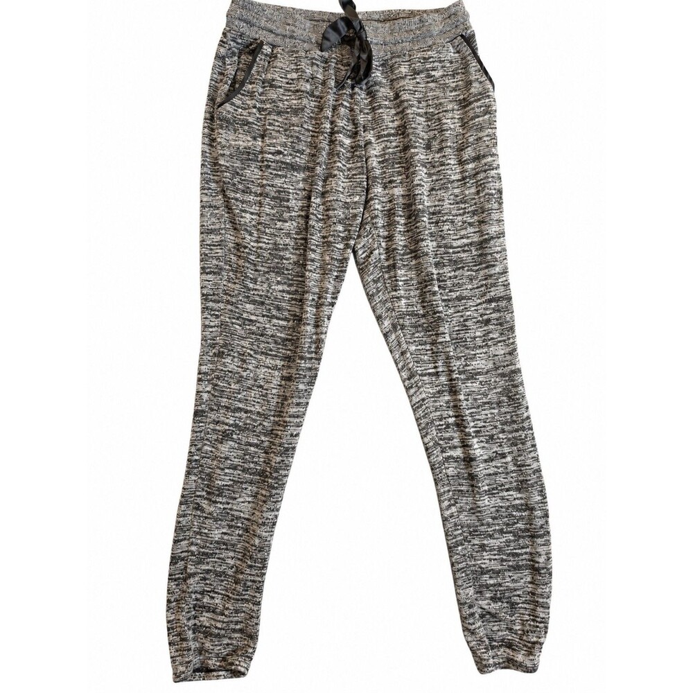 Altar’d State Gray Marled Knit Jogger Pants Ribbon Drawstring Loungewear Medium